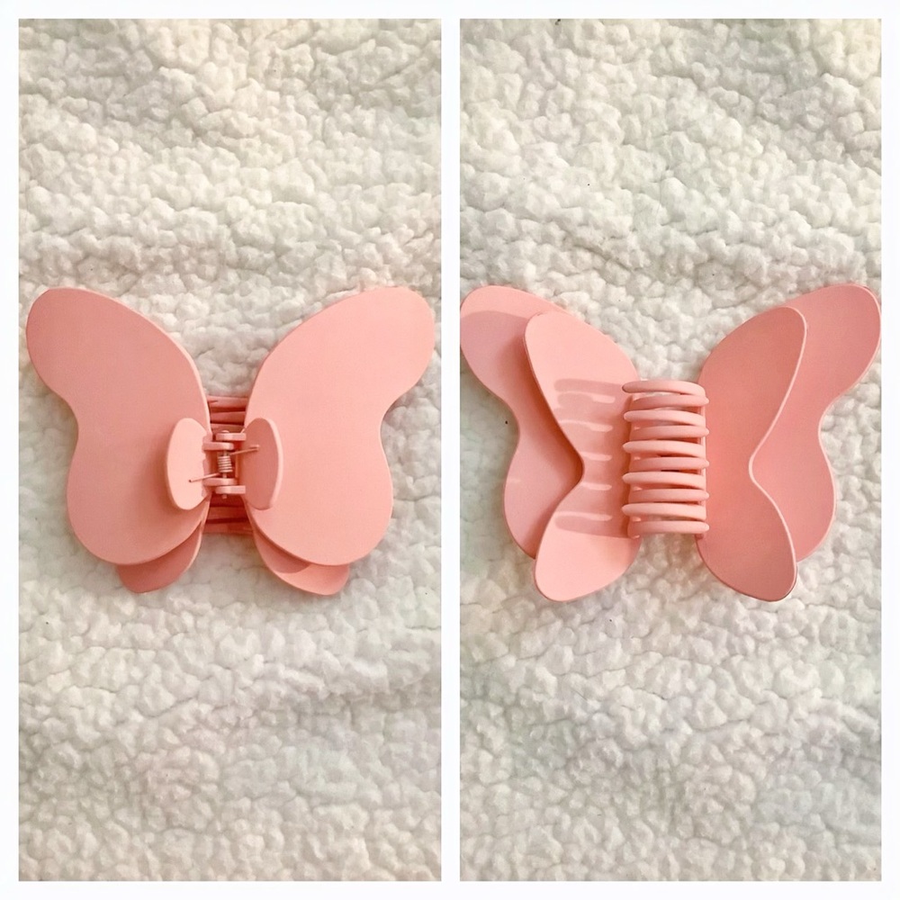 Pink Butterfly Hair Clip